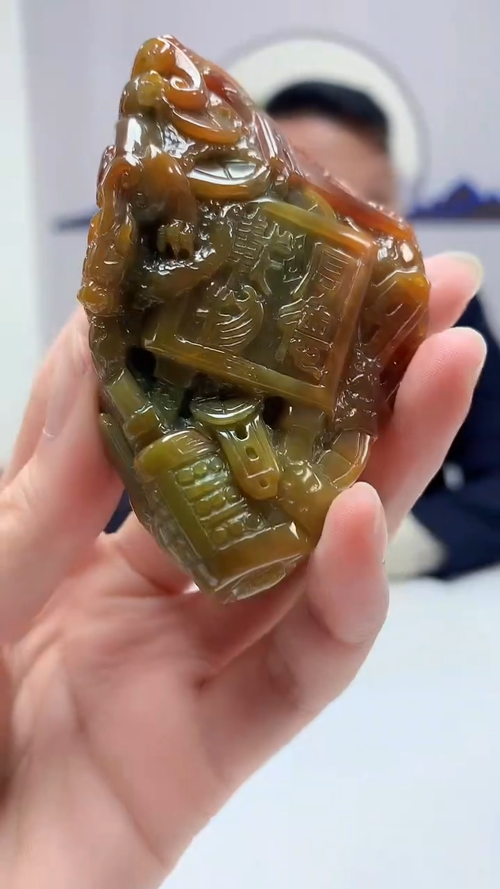 【闪购商品】定制翡翠未镶嵌4969zm-毛货挂件113