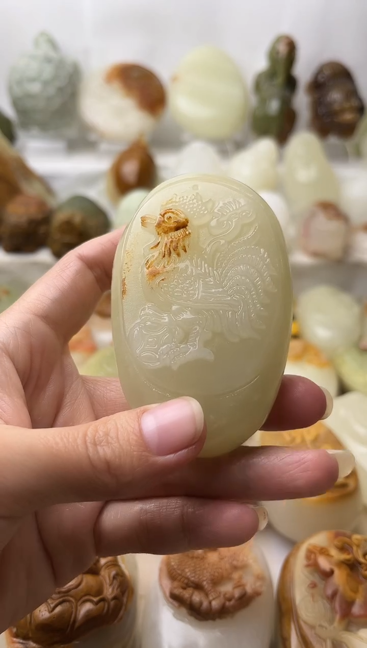 石材古青石棉纹正常不退换鸡
