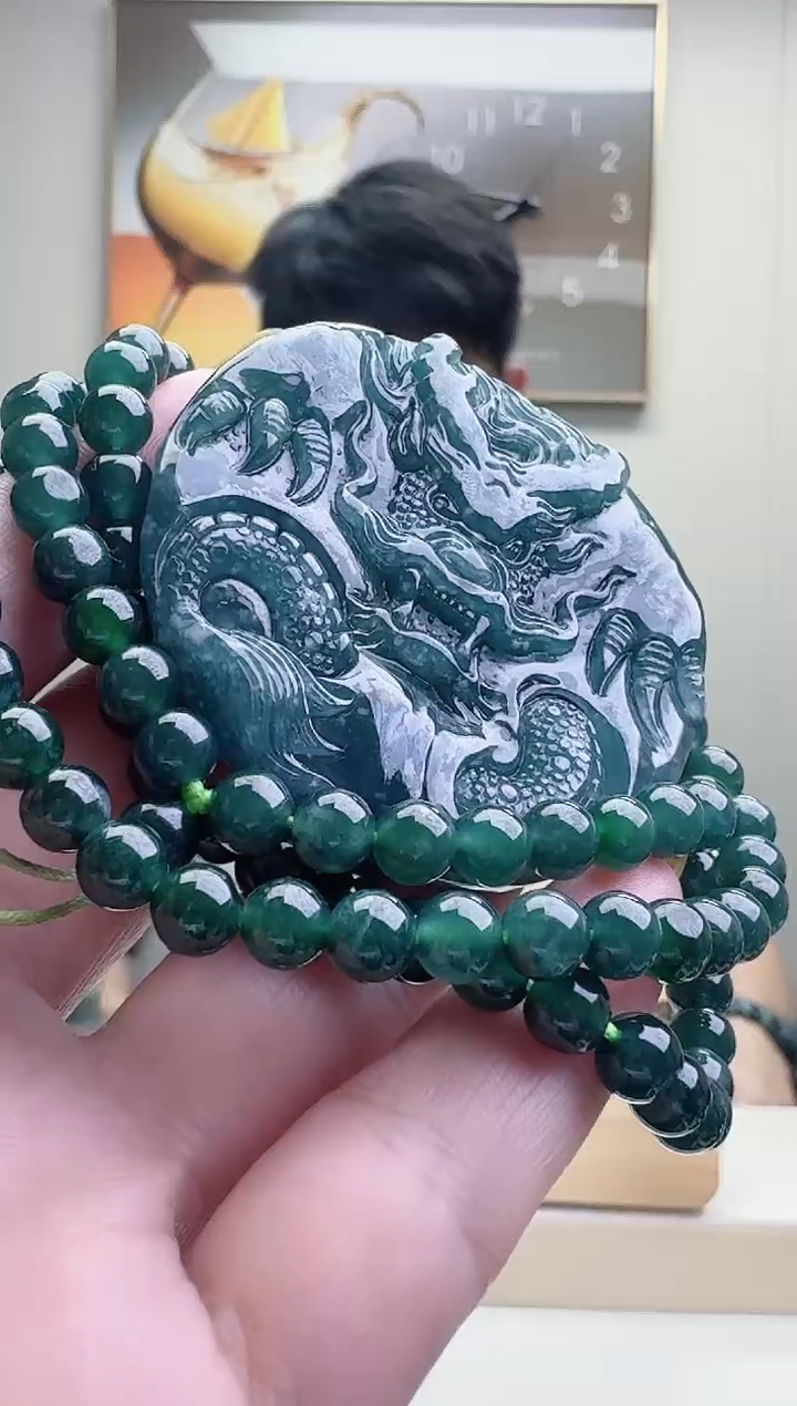 颈饰未镶嵌翡翠天然A货翡翠 多样性随机发其一