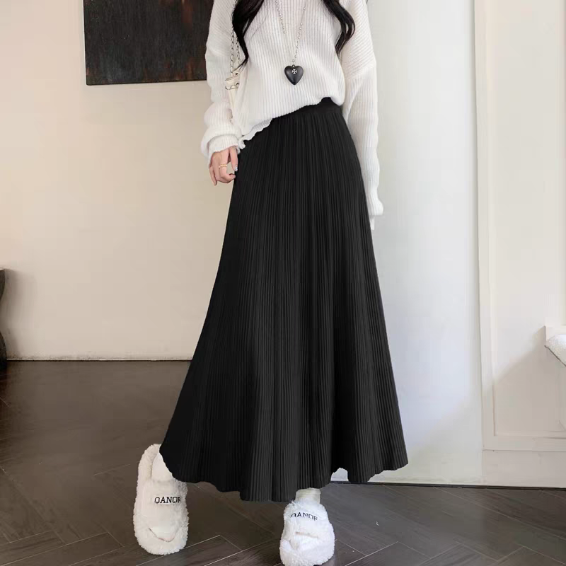 【201-250】针织半身裙伞裙大摆裙秋冬款