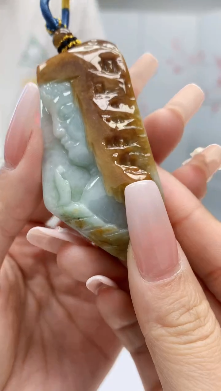 【闪购商品】定制翡翠未镶嵌5028lr-毛货挂件169