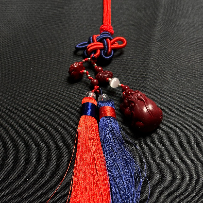 含辰砂工艺品中国结貔貅车挂A4-02