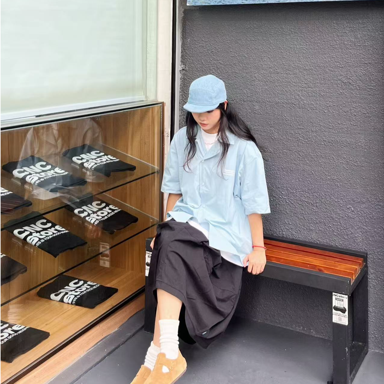 呆呆姐 UDB高级感不规则结构斜边简约短袖衬衫 极简衬衫 宝178