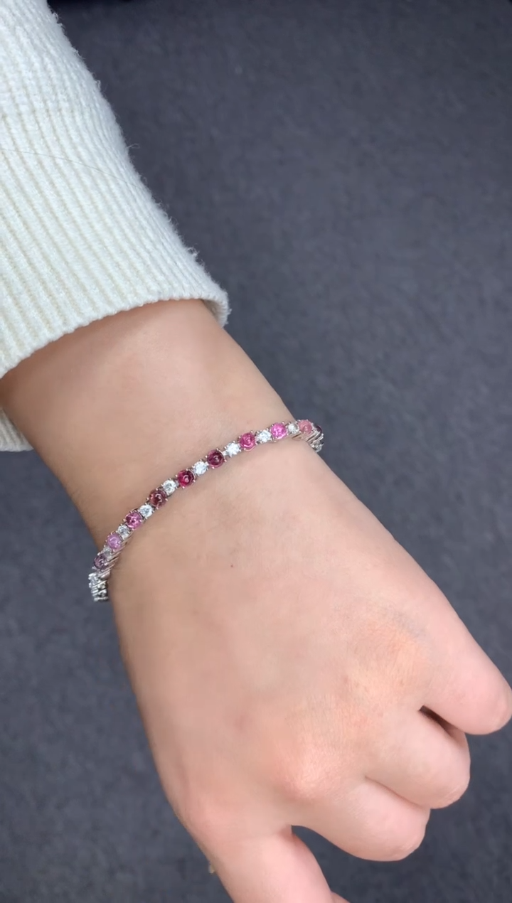 【闪购商品】尖晶石手链银S925镶嵌3.6克拉