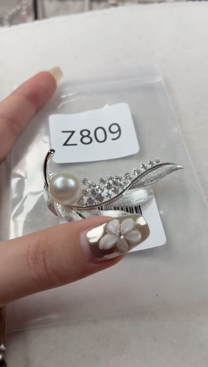 未镶嵌胸针海水珍珠Z809
