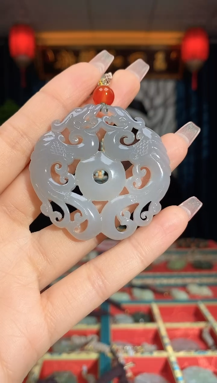 【闪购商品】和田玉颈饰未镶嵌龙凤