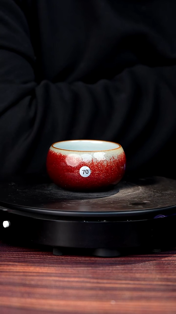 70#崔小宁一级品原矿钧瓷禅定杯