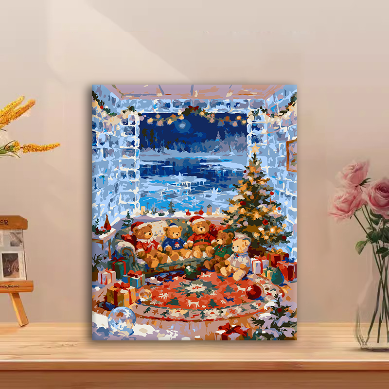 (萌物之境）diy数字油画手绘填色解压治愈手工礼物丙烯客厅装饰画