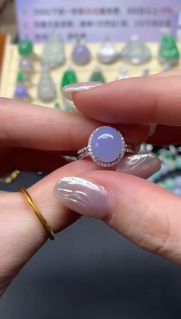 【闪购商品】翡翠戒指18K金镶嵌戒指|4980+498