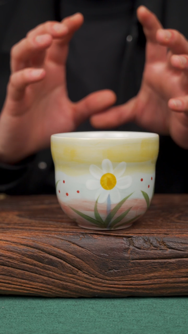 【闪购商品】瓷片53寻一缕瓷香杯釉下手工手绘瓷器