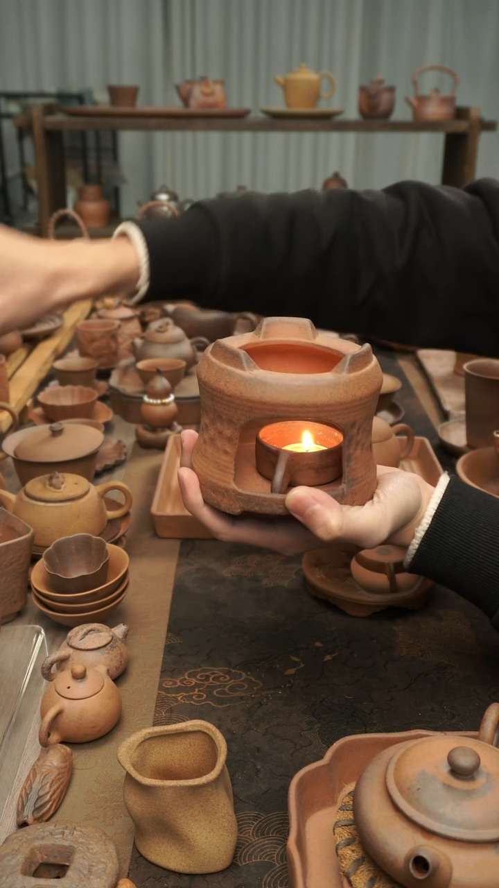 老岩泥原矿料老岩泥  锤纹温茶炉