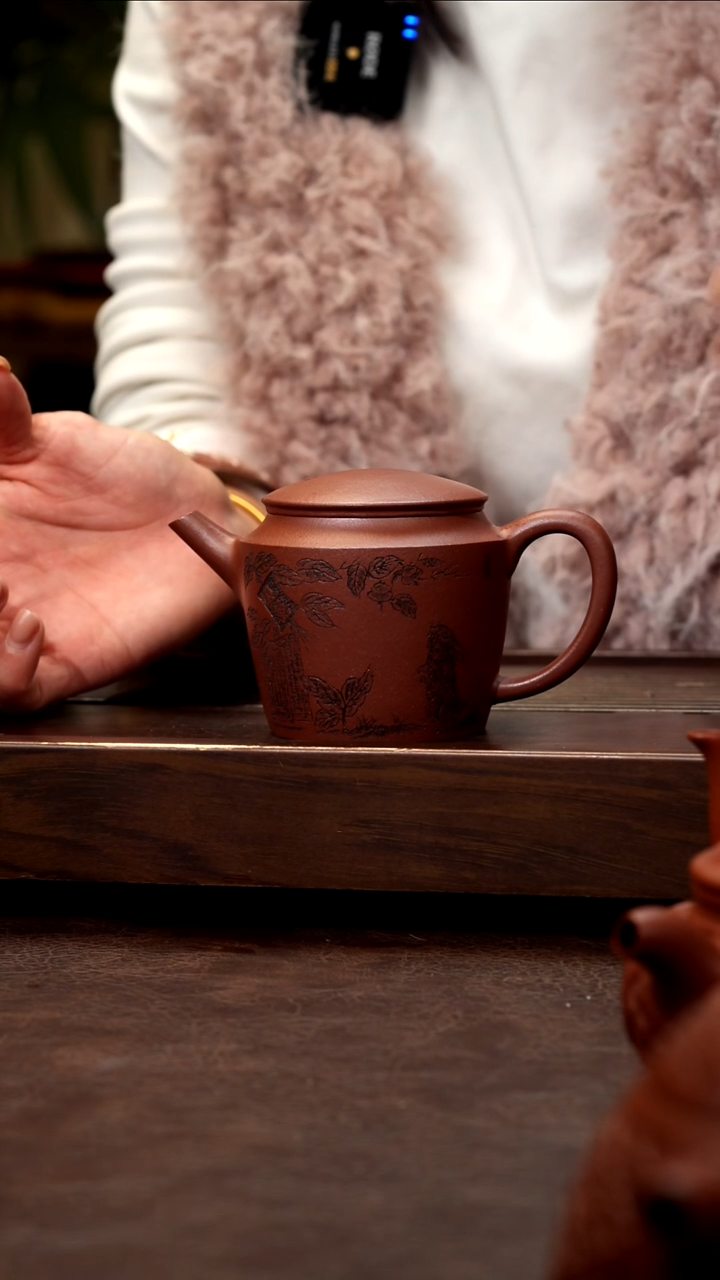 茶壶紫砂底槽清开门见喜王美玲定制款170cc左右