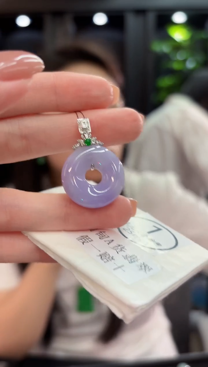 吊坠(不含链)18K金镶嵌翡翠 缅甸A货/支持复检/一件