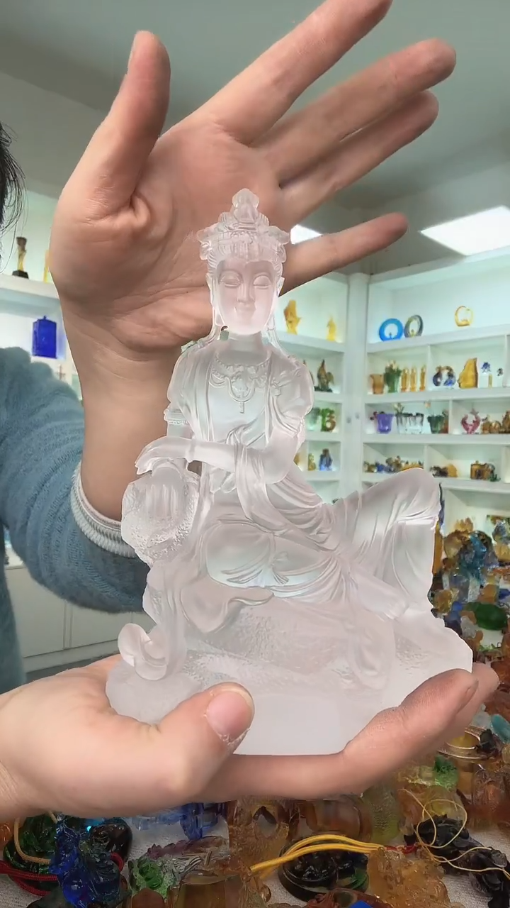 手工艺品琉璃观自在