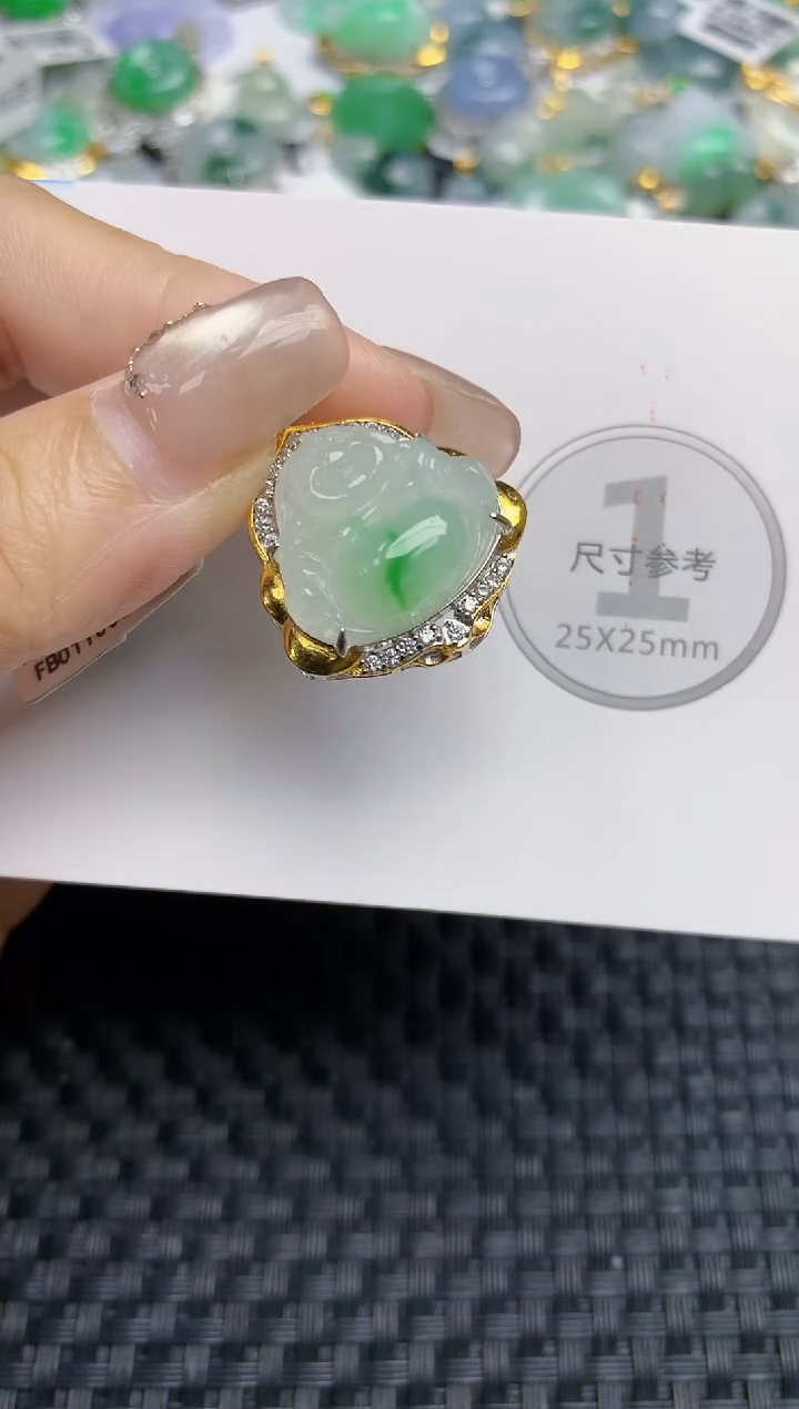 颈饰未镶嵌翡翠天然缅甸A货翡翠百元以上9元证书费自理