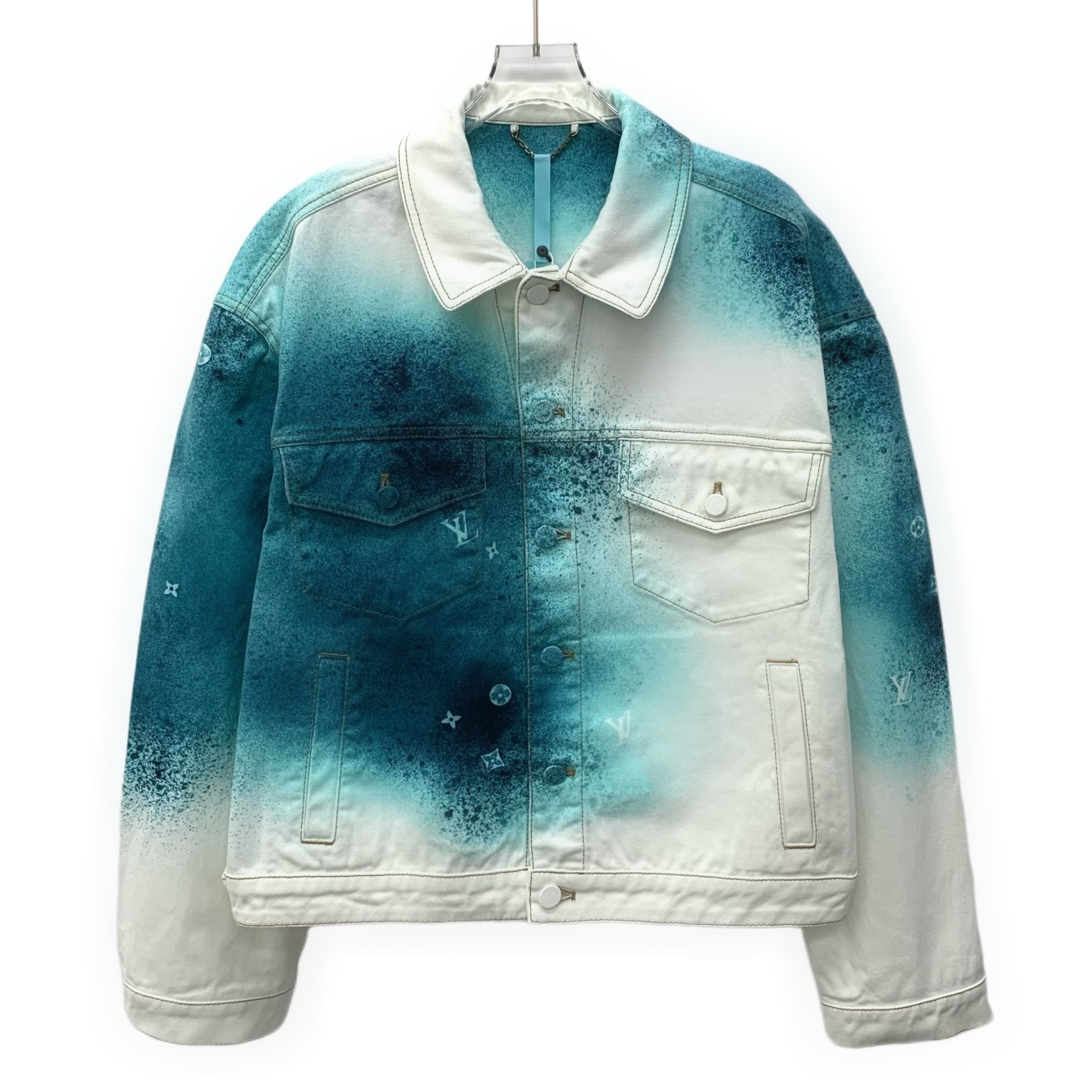 99新 LouisVuitton/路易威登 J18752 23款拼色牛仔外套 52 L 码