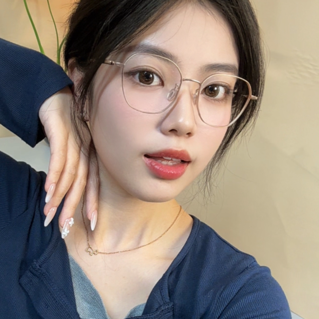 【11号】超轻纯钛不规则框高品质椭圆高度近视近视眼镜50-18-45