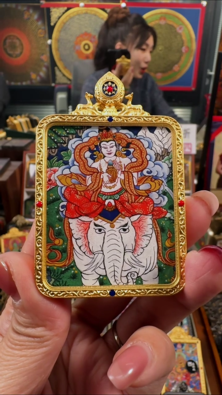 【闪购商品】吊坠壹善缘城手绘唐卡普贤年终大促