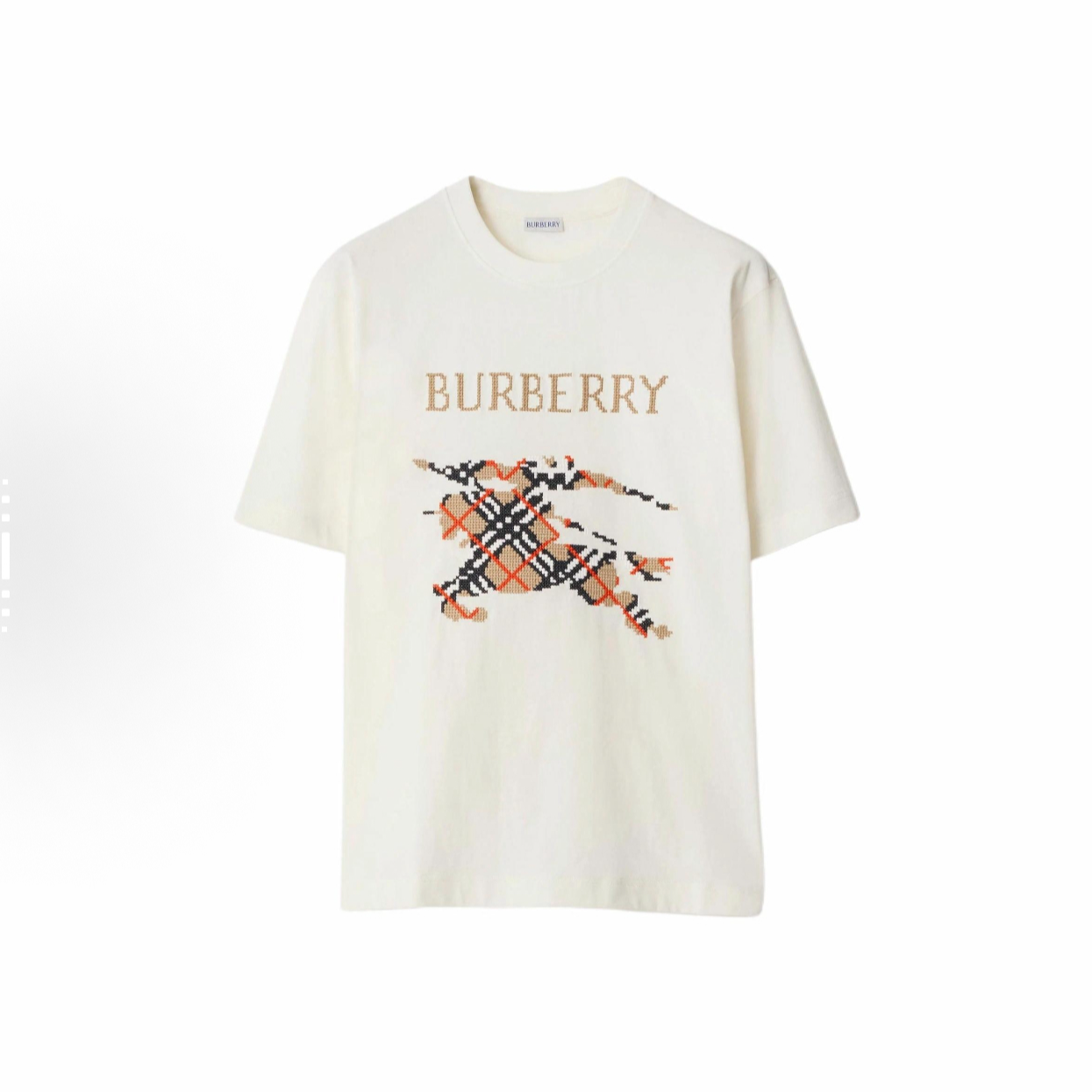 Burberry博柏利 SS25 EKD十字绣徽标圆领短袖T恤男款白色81101161
