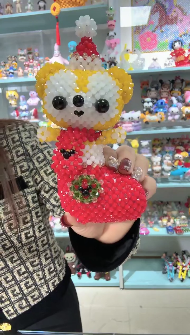 玻璃2301卡4水晶圣诞袜熊材料包1套