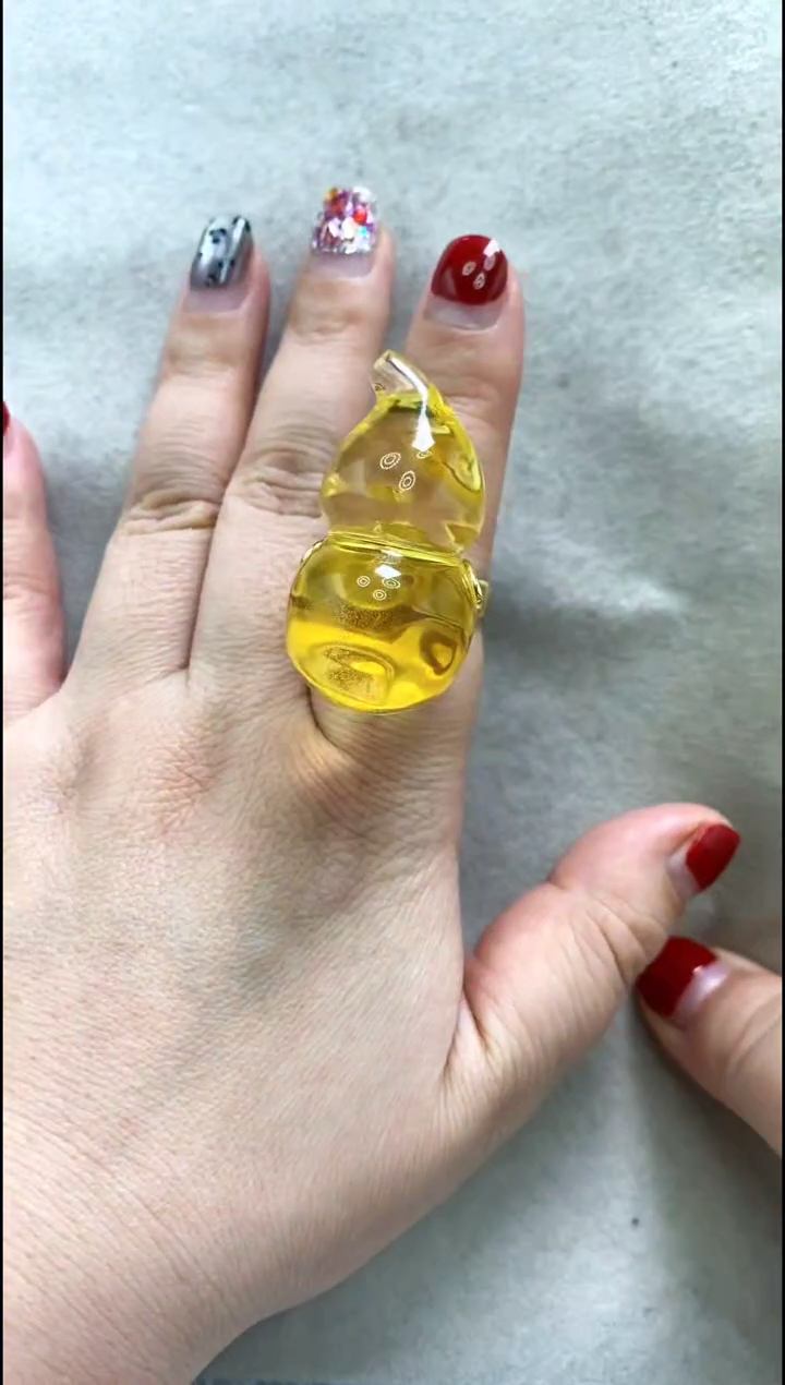【闪购商品】琥珀戒指银S925镶嵌戒指