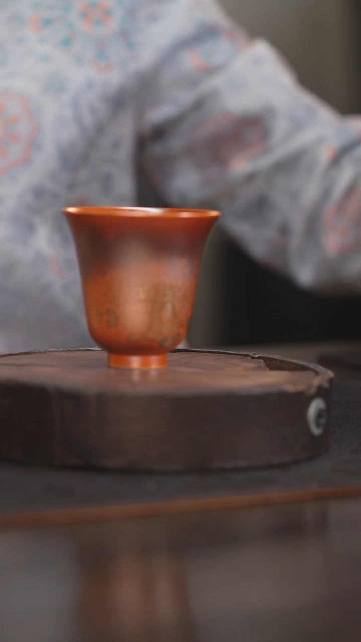 【闪购商品】杯38柴房陶瓷丨金红落灰单杯