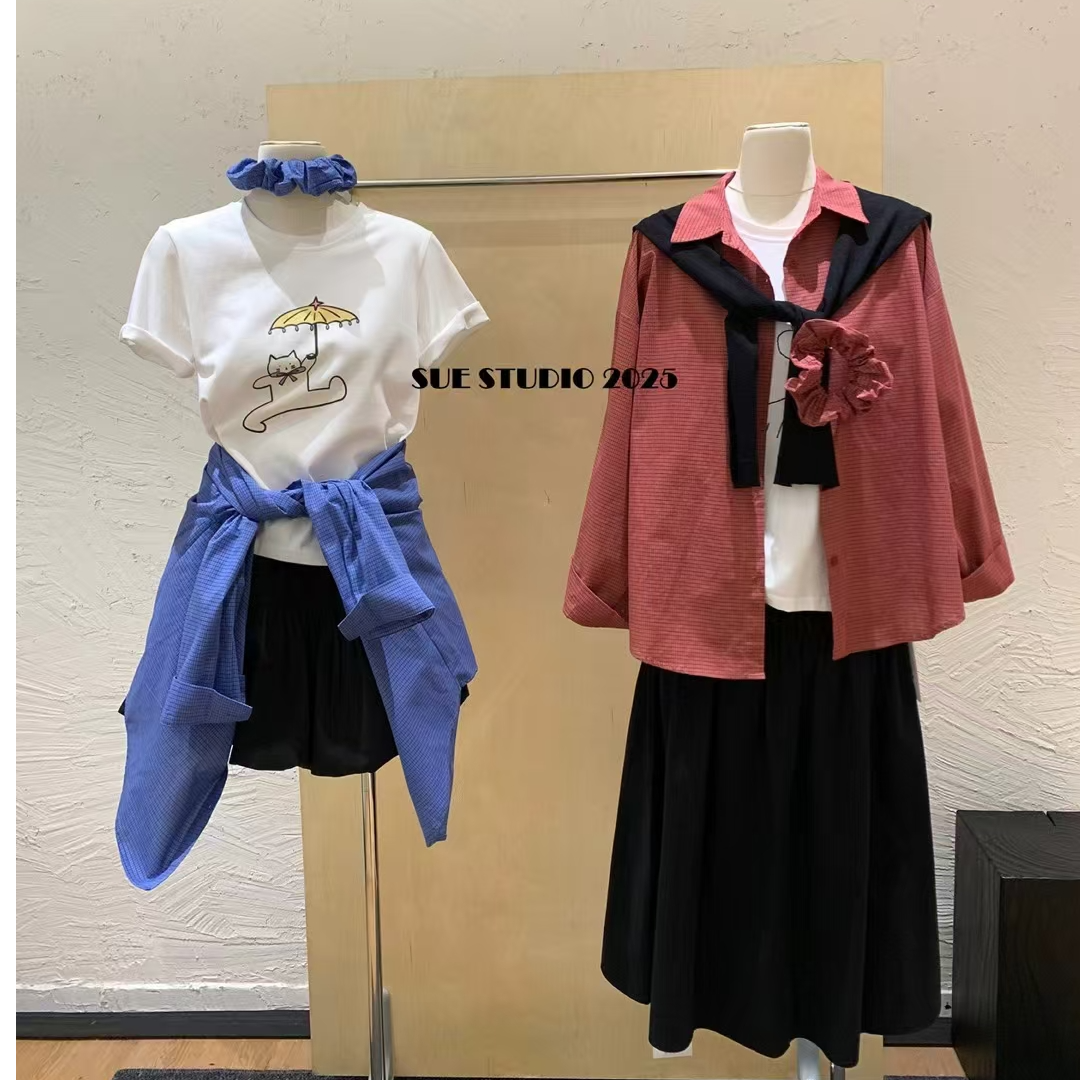 100-199女V领针织衫修身显瘦气质时髦套装