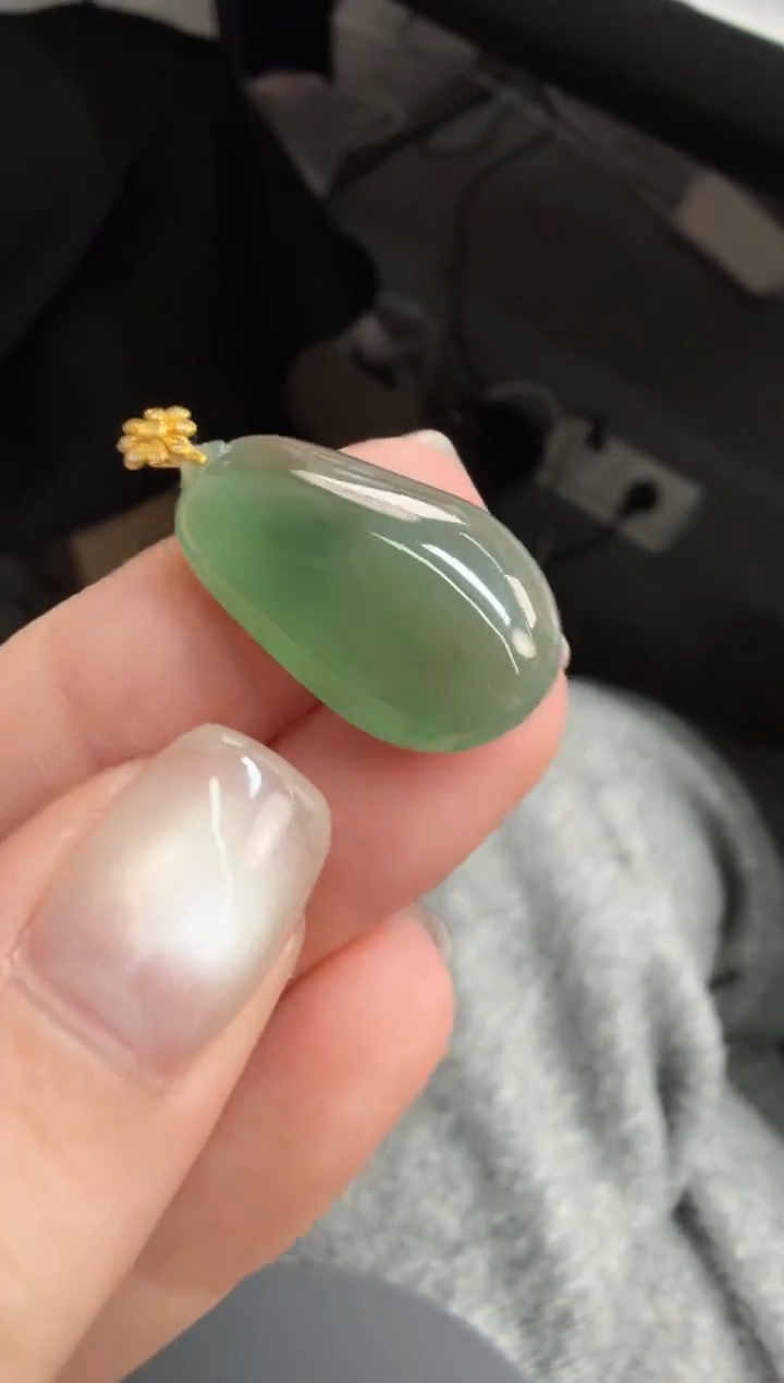 吊坠(不含链)18K金镶嵌翡翠翡翠饰品-113