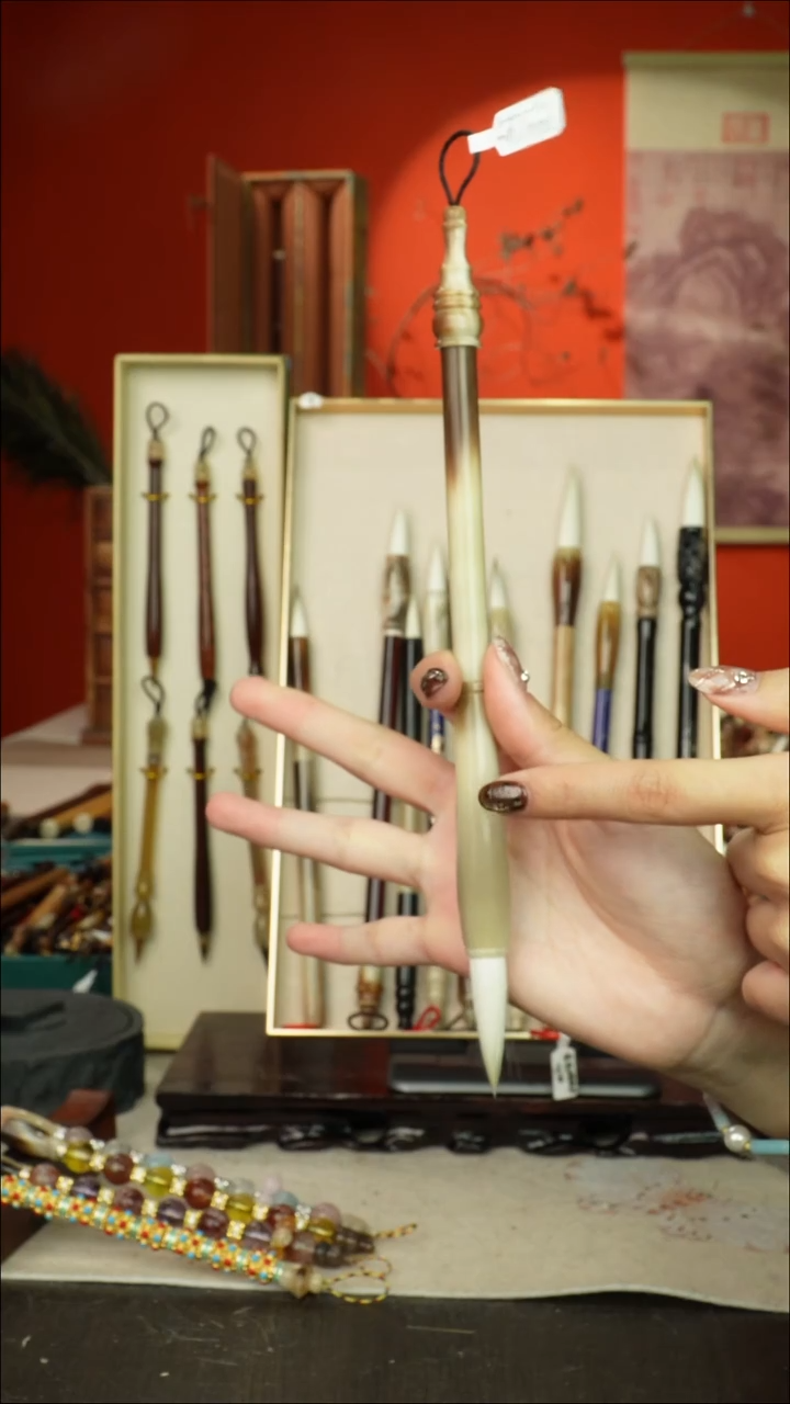 275号闪孤品高货毛笔链接 清水试笔 蘸墨不退