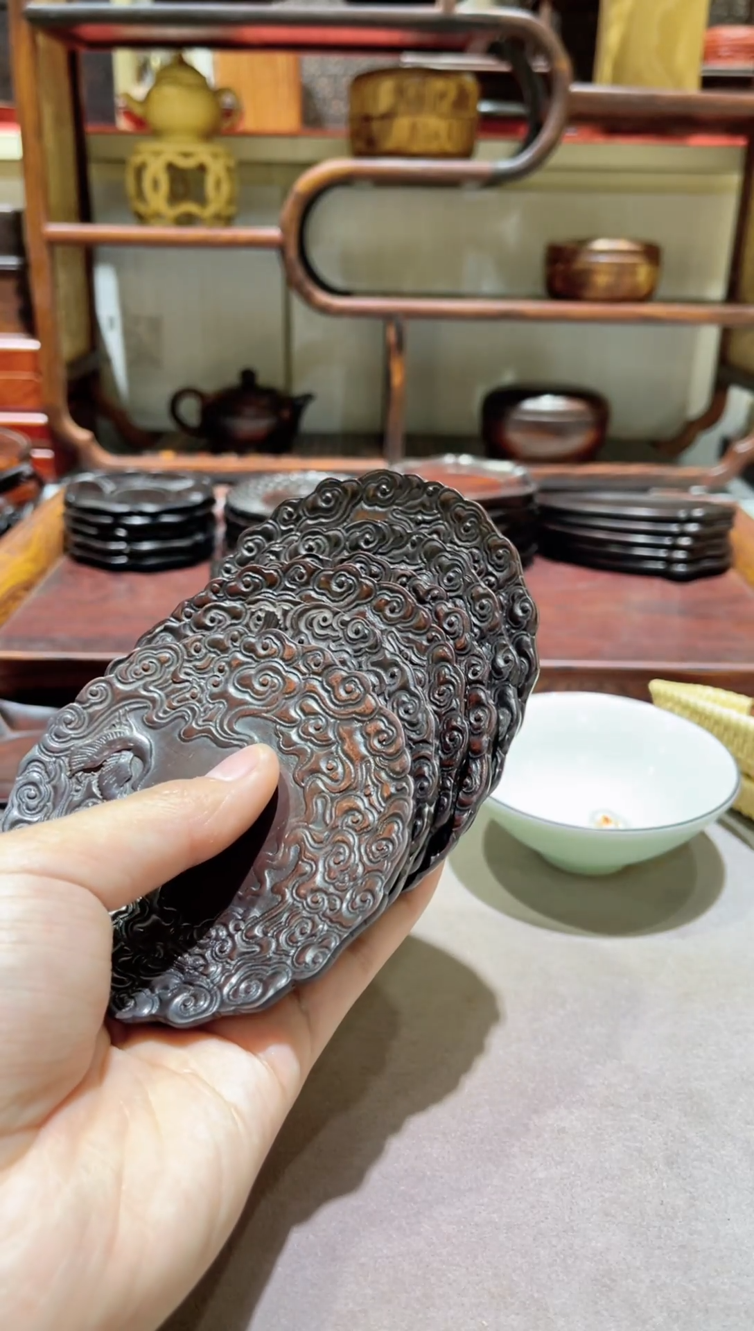 【闪购商品】木精品木雕祥云款6片精工细作