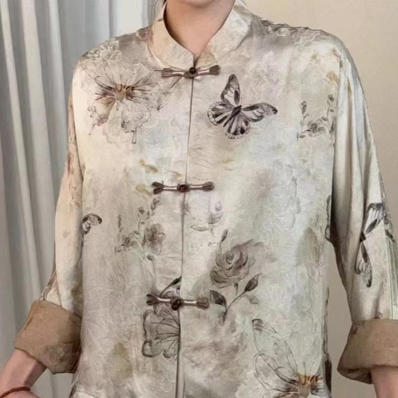 新中式枯蝴蝶气质显瘦外套3936