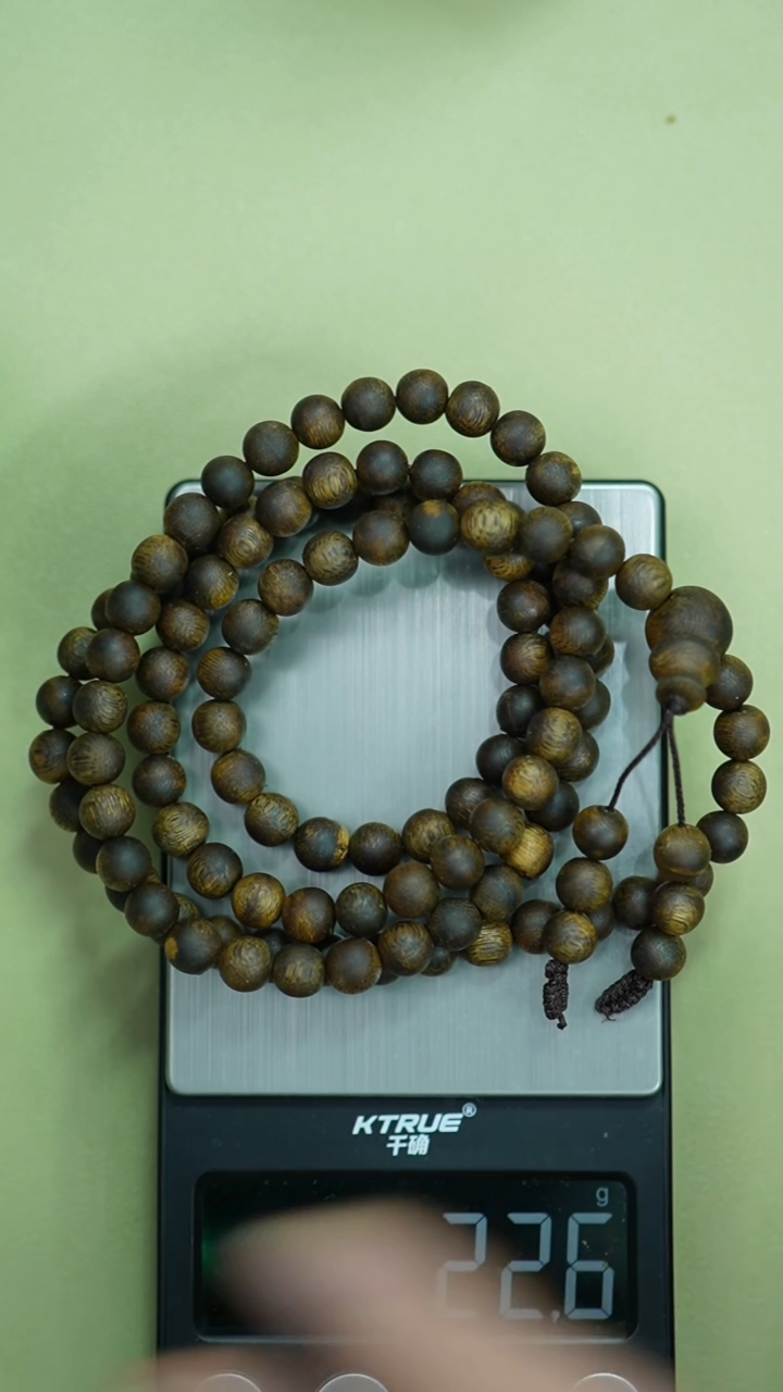 【闪购商品】沉香手串7mm圆珠多圈-22g+