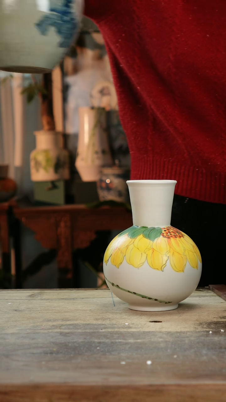 【闪购商品】瓷片景德镇纯手工釉下彩精品花瓶