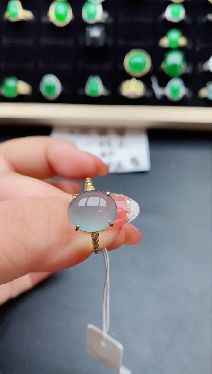 【闪购商品】翡翠戒指银S925镶嵌21212