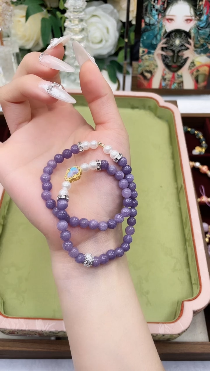 【闪购商品】水晶手链未镶嵌紫藤花流光溢彩