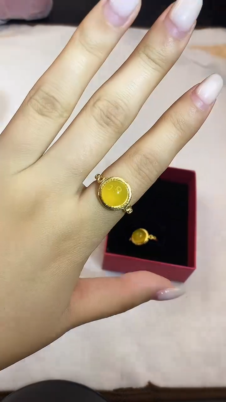 合金戒指玛瑙/玉髓天然精美戒指多样性发