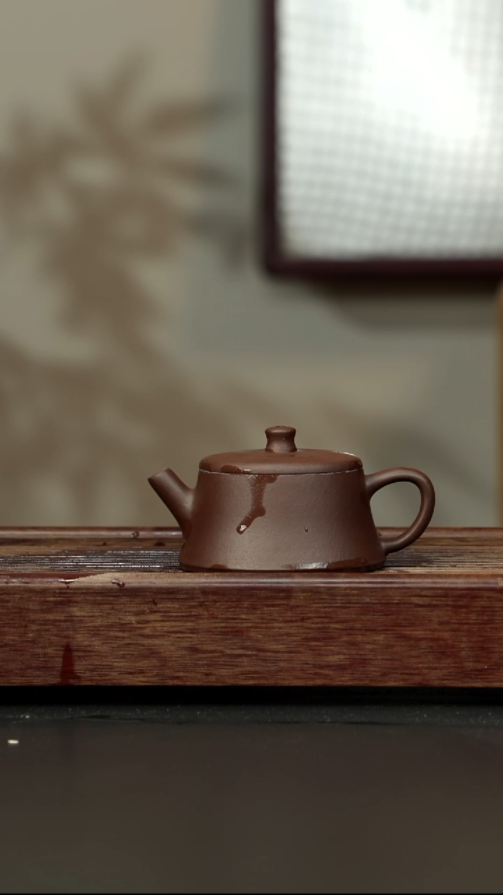 茶壶紫砂老紫泥 云柱