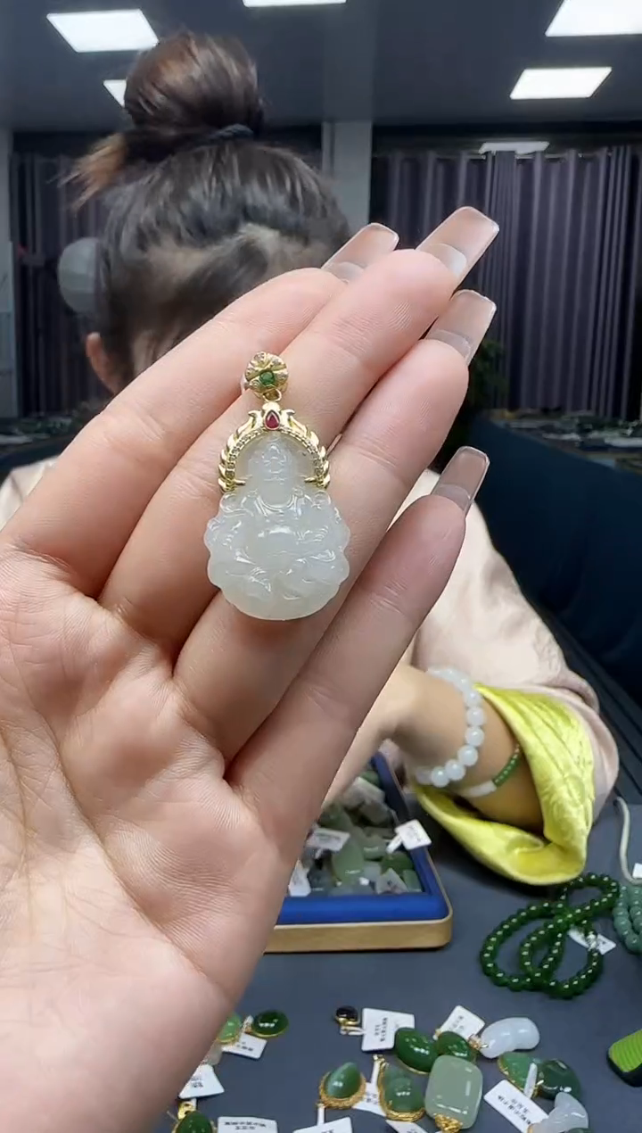 【闪购商品】和田玉挂件银S925镶嵌1