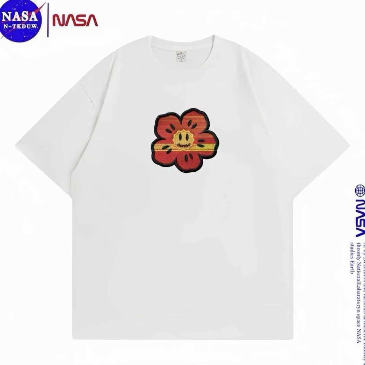 J-37NASA联名纯棉夏季圆领短袖T恤微宽松时尚男女同款休闲百搭