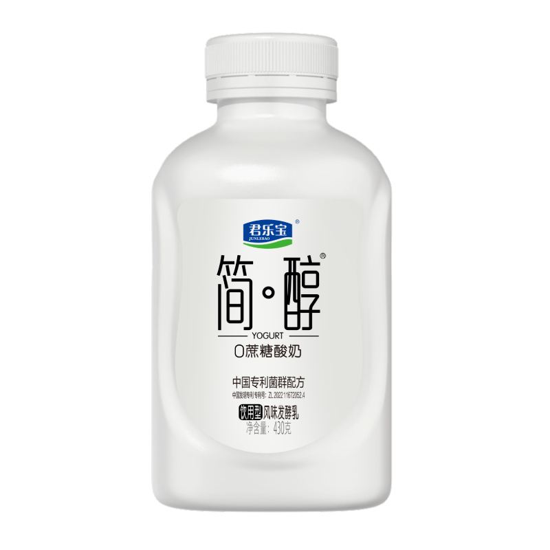 君乐宝简醇0添加蔗糖饮用型风味发酵乳430g