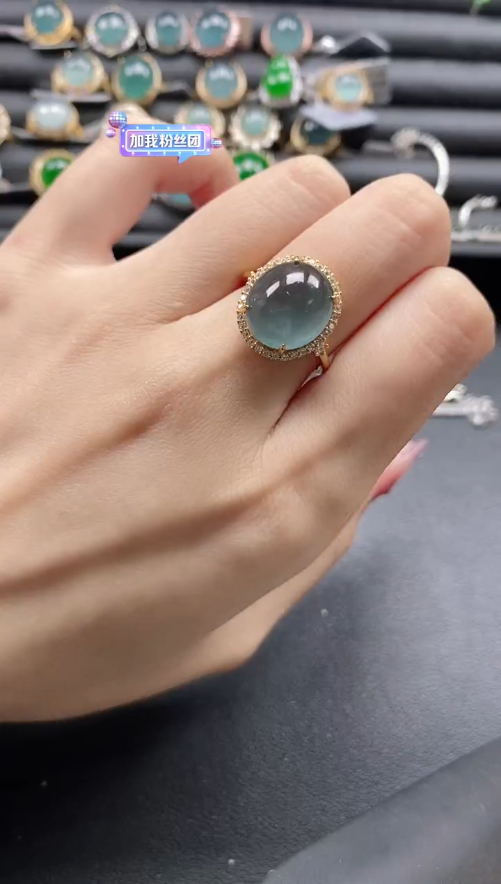 【闪购商品】翡翠戒指银S925镶嵌1111