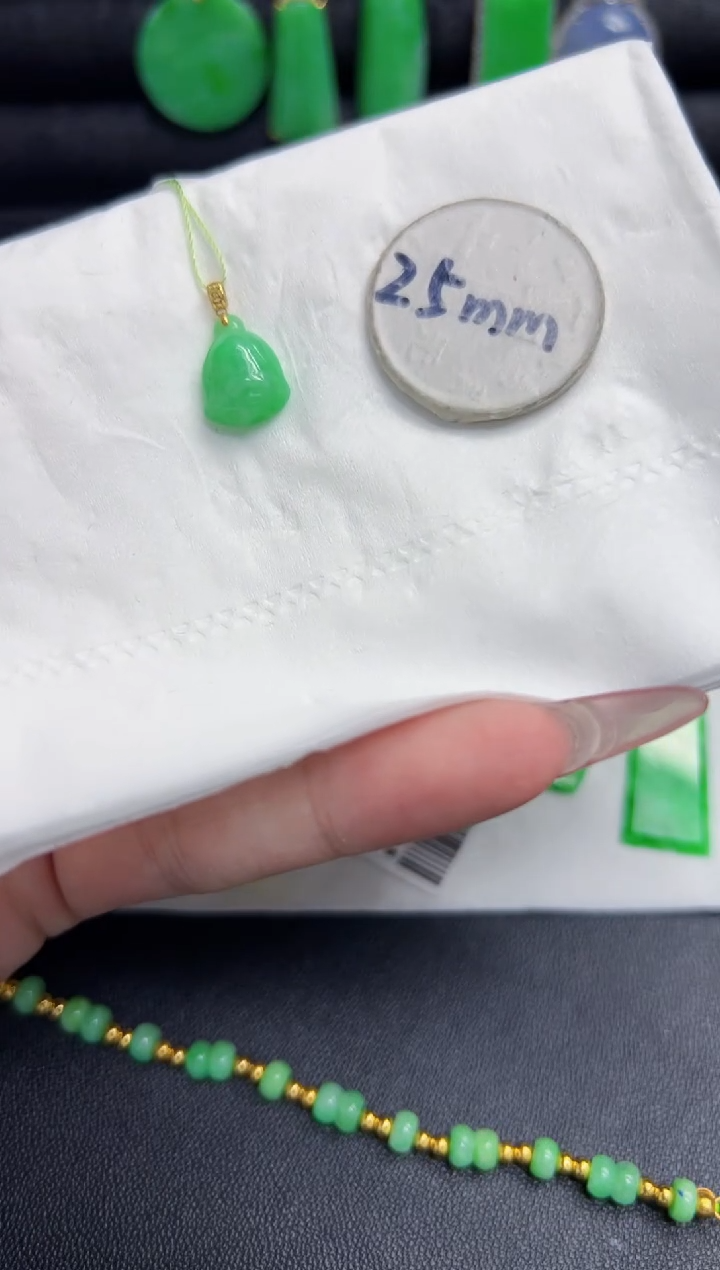 【闪购商品】翡翠颈饰18K金镶嵌Y缅料A货/支持复检/一件