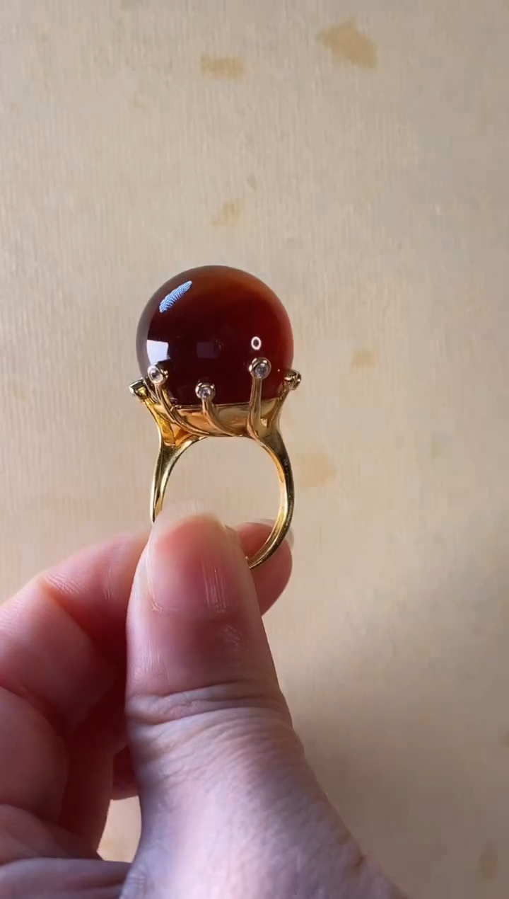 【闪购商品】琥珀颈饰银S925镶嵌灵草珀戒指20+0000000