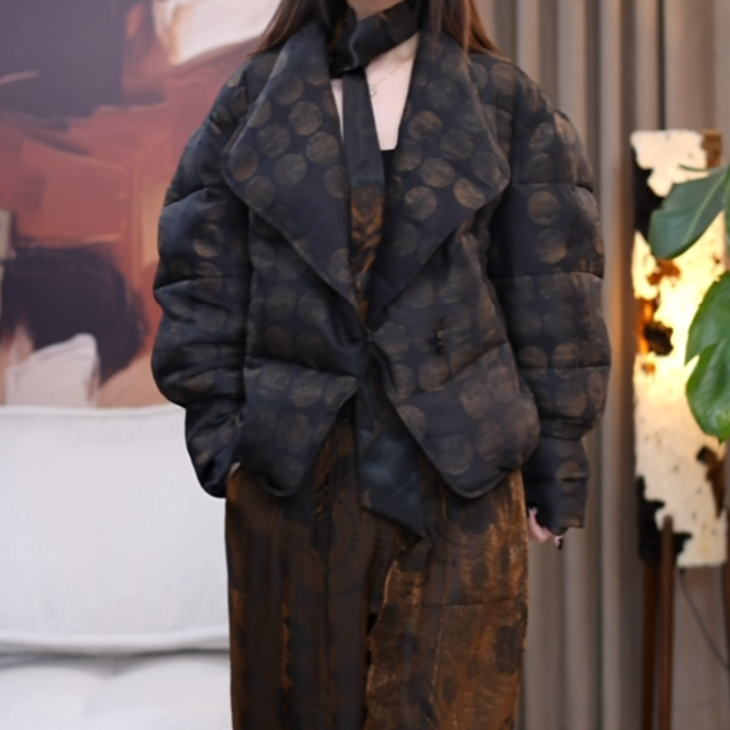 『澜冬』新中式休闲显瘦气质时尚宽松羽绒服