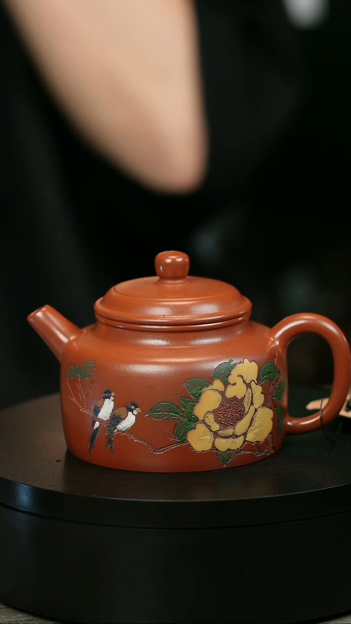 茶壶紫砂黄*飞H2215赵翠红喜鹊登枝德中