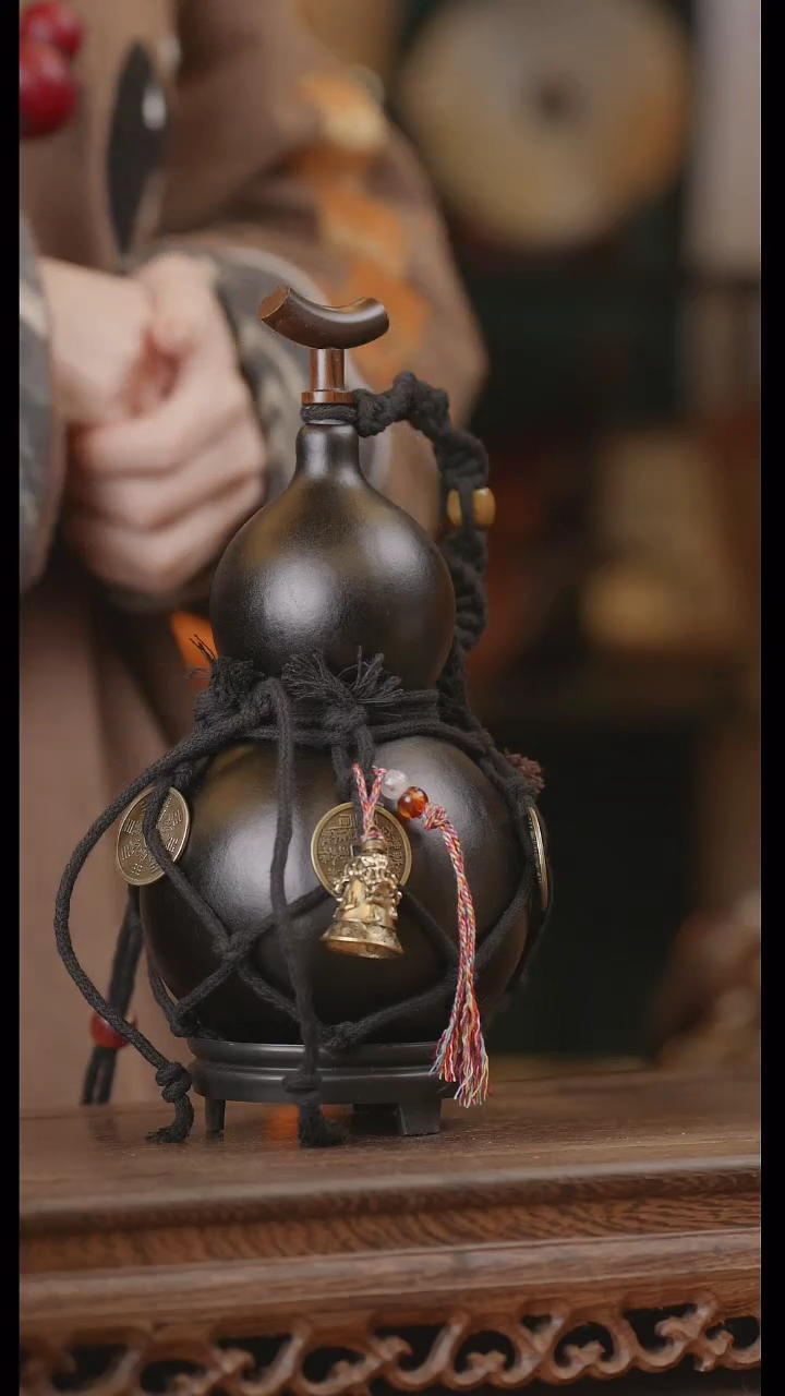 【闪购商品】83号精品天然大漆工艺防渗内胆酒葫芦~