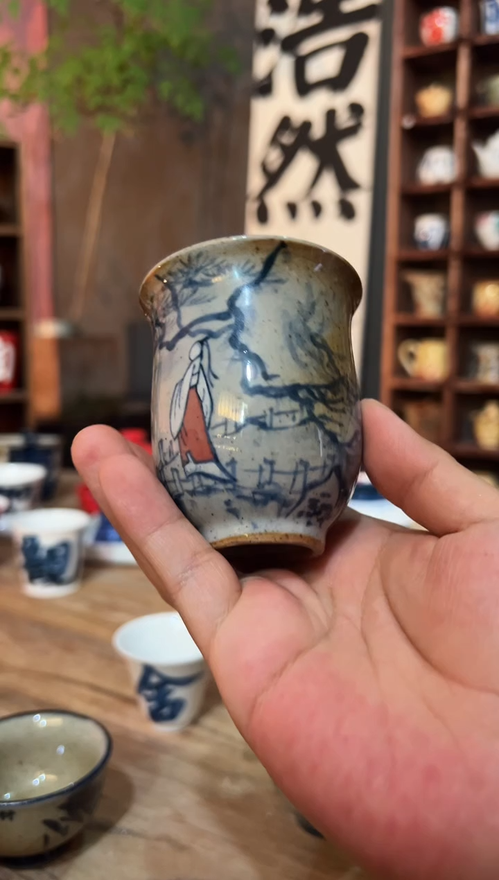 观云听雨原创手绘茶具