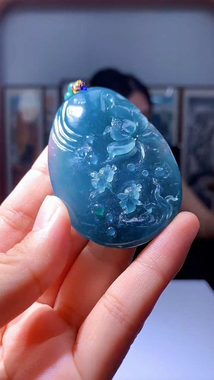 定制翡翠未镶嵌1034hm-毛货挂件（赠珠链）24