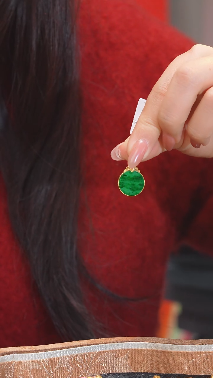 【闪购商品】翡翠吊坠(不含链)18K金镶嵌多样性发@@W9449