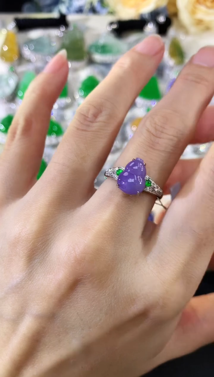 18K金镶嵌戒指翡翠144|19800